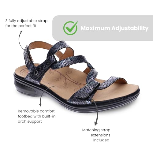 Image of Revere Shoes Emerald Back Strap Sandal for Women - Leather Sandals with Adjustable Straps - Lightweight Arch Support - Comfort Walking Sandals