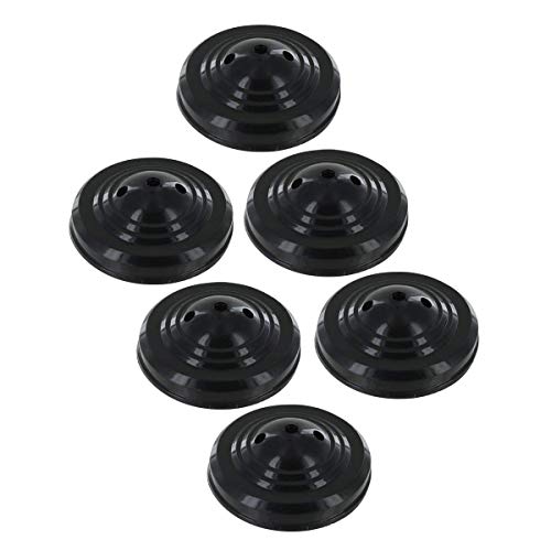 Weighted 3 Hole Flag Base for 4in x 6in Stick Flags - Black (6 PK)