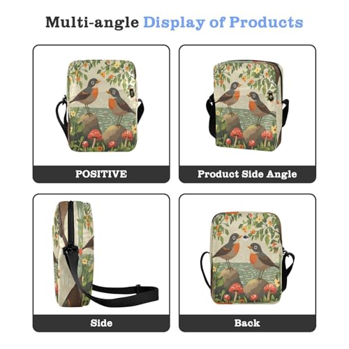 small messenger bag for men Small Crossbody Bag Women Shoulder Handbags Adjustable Strap for business business- Robust Warthog White4