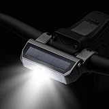 Bike Headlight, Solar Powered Bike Lights, Smart Bicycle Front Light, LED Flashing for Bicycle Cycling Lamp Safety Warning Light