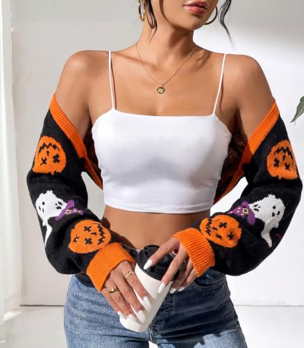 Image of Durio Women Y2K Bolero Shrug Long Sleeve Knit Cropped Cardigan