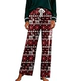 Generisch Lässige Übergröße Schlafhose Lang Komfort Baumwolle Weich Freizeit Entspannung Bequem Passform Design (XL)