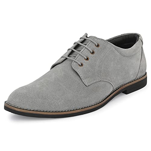 Image of Auserio Men's Suede Leather Derby Lace Up Formal Shoes | Anti Skid Sole & Waxed Laces| Antimicrobial & Heat-insulating| Memory Foam Padded Insole | Shoes for Office & Parties (SSE 013.014.015.016.017)