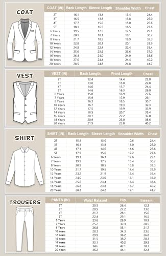 Image of Boys Suit for Kids Formal Slim Fit Tuxedo Suits Ring Bearer Outfit