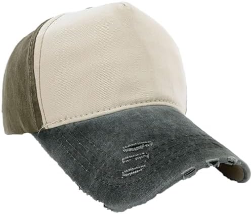 5 Panel Cotton Vintage Baseball Cap, Modern Distressed Look with Strap Adjustment at Back, Comfortable Everyday Hat image 5