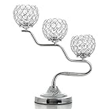 VINCIGANT Candle Holders with 3 Candle Cup for Wedding Home Dinning Room Table Center Pieces Decoration,Silver