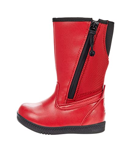 BILLY Footwear Kids Rain for Toddlers - Dual Zipper, Closed and Raised Round Toe, Water Resistant High Boots4