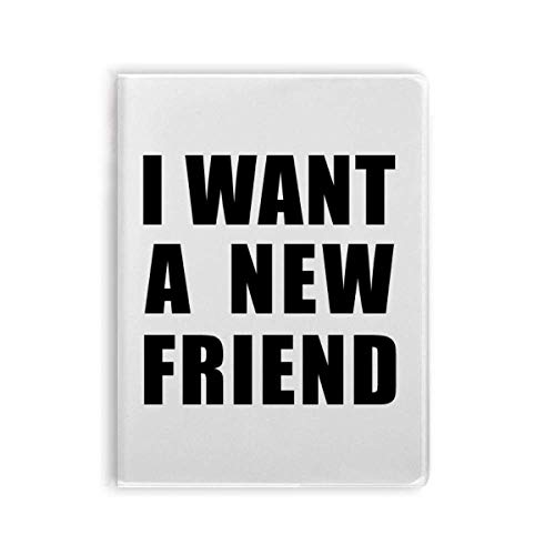 Carnet de notes tendance Art déco à couverture souple I Want A New Friend