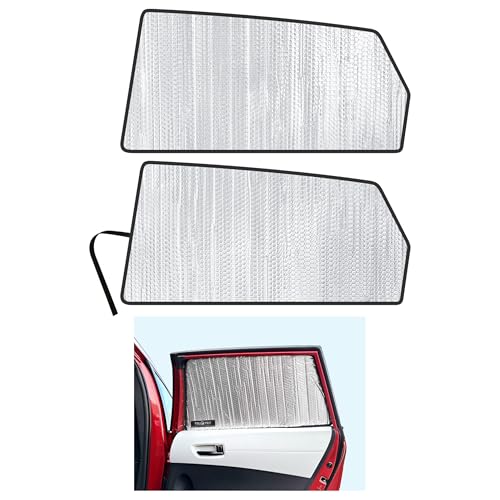 YelloPro Side Window Rear Seat 2nd Row Sunshade (Set of 2) Custom Fit for 2022 2023 2024 2025 Toyota Corolla Cross SUV, L, LE, XLE, Hybrid, Sun Protection UV Reflector Insulated Accessories