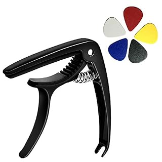 Capodastre Guitare avec 5 Médiators Capo en alliage de Zinc pour Ukulélé Acoustique Electrique Guitare Basse - Les Beatles, Paul McCartney, John Lennon, RIngo Starr, George Harrison Capodastre Guitare avec 5 Médiators Capo en alliage de Zinc pour Ukulélé Acoustique Electrique Guitare Basse – Image 2