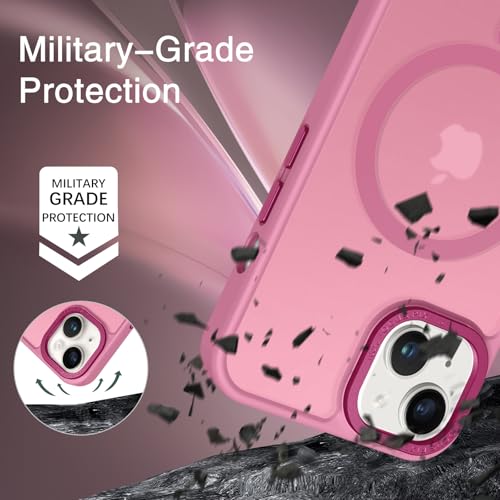 Coque iPhone 13 et 14 violette mate compatible MagSafe antichoc 6,1 pouces - 3