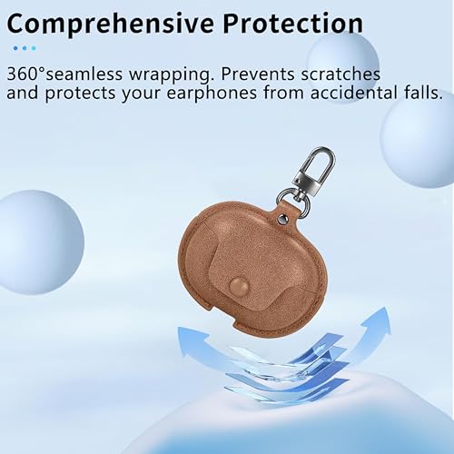 Image of Leather Business Case Cover for OnePlus Nord Buds 3 | Nord Buds 3 Pro | OnePlus Buds Pro 3 (Leather Brown)