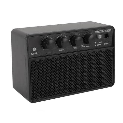 SPYMINNPOO 10W Bass Amplifier with 3.7V Rechargeable Battery Headset Jack, USB C Interface, 6.35mm Jack, Portable Black MA-10B Mini Compact for Powerful Sound