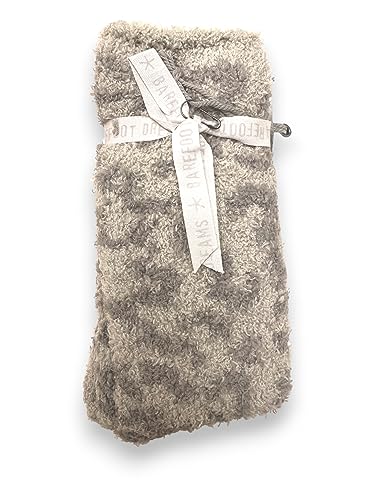 Image of Barefoot Dreams CozyChic Women's Barefoot In The Wild Socks - Linen /Warm Gray
