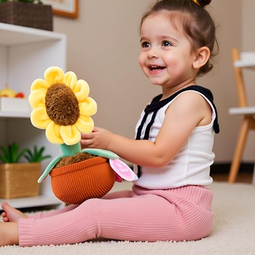 Image of Ryttir 2 Pack 11Inch Chubby Small Flower Stuffed Animal Pillow, Adventure Stuffed Tree Plush Toy, Brave Boy's and Girl's Room Decor, Funny Owls Gift for Kids Women