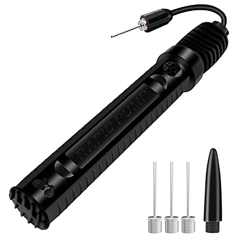 Uoking Ball Pump and Extendable Cable, Dual Action for Faster Inflation,Dual Action Air Pump for Your Football, Rugby Ball, Basketball, Volleyball, Handball and Other Inflatable Balls Cover