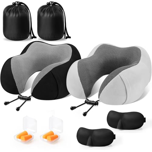 CloudBliss Travel Pillow Premium Memory Foam, Comfortable & Supportive Neck