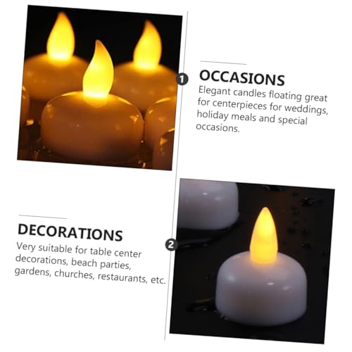 Velas LED flotantes impermeables con sensor de agua para centros de mesa 4