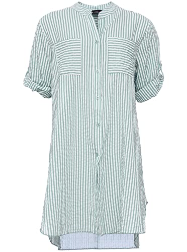 Zwillingsherz Longbluse im Streifen Muster – Hochwertiges Sommerkleid...