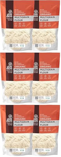 Image of Pure & Sure Multigrain Flour (Atta) 2Kg | 6-in-1 multigrain flour with wheat, soya, maize, besan, psyllium husk & more, diabetic-friendly, 20% lower GI , high protein & fiber, healthy weight - (1kg x Pack of 6)