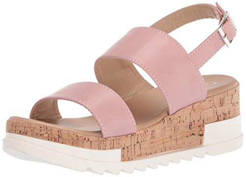 Yoki-Brenda-80 Women's Open Toe Flat Form Sandal, Blush, 9 M Us #TOP23