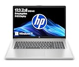 HP Laptop mit 17,3' FHD Display, Intel Core i7-1355U, 16 GB DDR4 RAM, 1 TB SSD, Intel Iris Grafik, Windows 11, QWERTZ, Silber inkl. 25 GB Dropbox-Speicher für 12 Monate