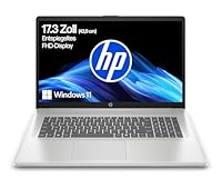HP Laptop mit 17,3 FHD Display, Intel Core i5-1334U, 16 GB DDR4 RAM, 512 GB SSD, Intel Iris Grafik, Windows 11, QWERTZ, Silber inkl. 25 GB Dropbox-Speicher für 12 Monate