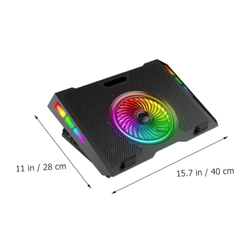 Base ergonómica para laptop con ventilación y luces miniatura 2