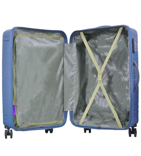 Image of VIP Aristocrat Trolley Bag Set, 55 /65 /75 cm, Hardside PP Shell, Dual Wheels, Multi-Stage System, 10-Number Zipper, 3-Year Warranty (Navy Blue, Set of 3) (Ocean Blue)