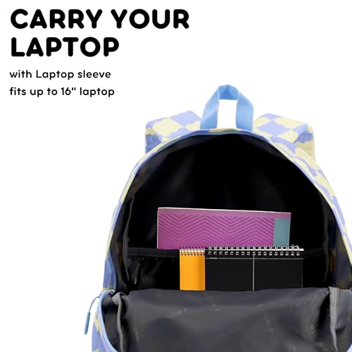 Image of J World Oz Middle School Backpack for Kids. Cute Laptop Bookbag for Girls Boys, Wiggle Blue