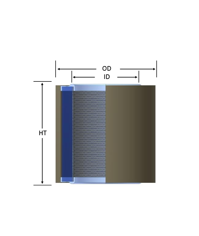 Solberg 10™ Filtro de papel de repuesto para compresor, 1-3/8 pulgadas de altura, 4 pulgadas de diámetro exterior, 35 SCFM, fabricado en los Estados Unidos (paquete de 20)