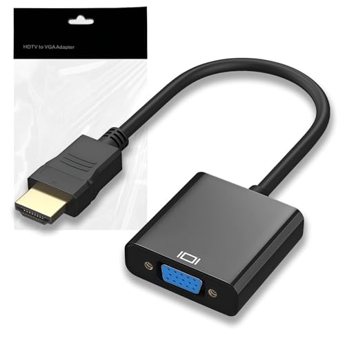 Vancle HDMI zu VGA Adapter, 1080P Unidirektional HDMI-Computer auf VGA-Monitor Adapter (Stecker auf Buchse), für Computer Laptop Projektor HDTV Chromebook Roku Xbox und Mehr (Schwarz) Vancle HDMI zu VGA Adapter, 1080P Unidirektional HDMI-Computer auf VGA-Monitor Adapter (Stecker auf Buchse), für Computer Laptop Projektor HDTV Chromebook Roku Xbox und Mehr (Schwarz)