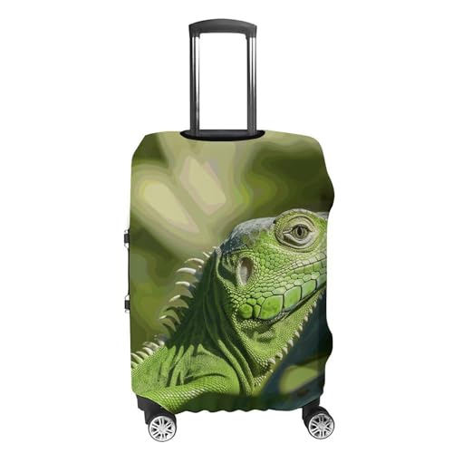 Green Lizard Printed Luggage Cover Protector, Fits 18-32 Inch Luggage4