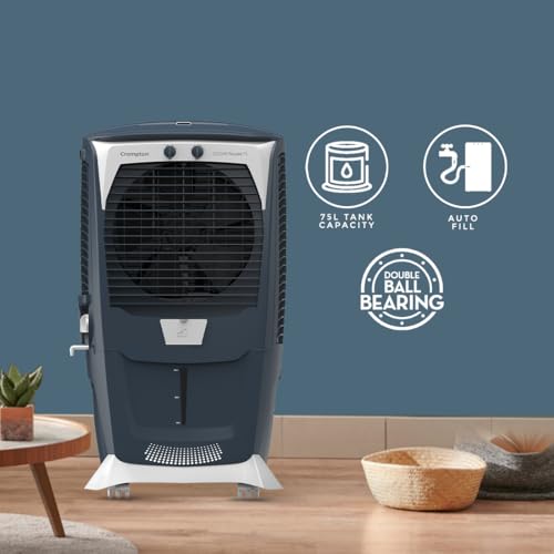 Crompton Ozone Royale 75 Litres Desert Air Cooler for home | Large & Easy Clean Ice Chamber | High Density Honeycomb Pads | Everlast Pump | Humidity Control | Auto Fill & Drain Function - Image 5