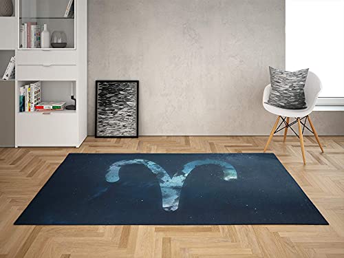Oedim Alfombra Signo Zodíaco Aries para Habitaciones PVC | 95 x 165 cm | Moqueta PVC | Suelo vinílico | Decoración del Hogar | Suelo Sintasol | Suelo de Protección |
