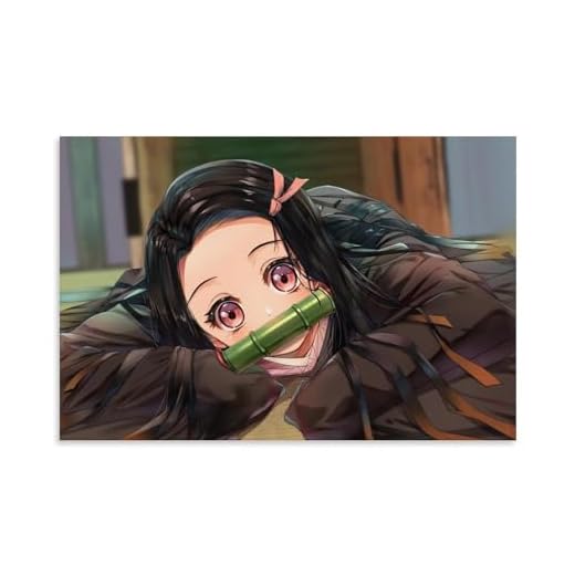 TNERPAR Póster de anime Demon Slayer Kamado Nezuko Póster Pintura Decorativa Lienzo Arte de Pared Salón Póster Dormitorio Pintura, Arte de Pared Impresión de Imagen Moderna Decoración de Habitación