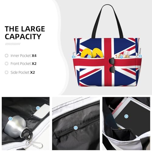 Sac à bandoulière noir étanche imprimé Union Jack taille unique