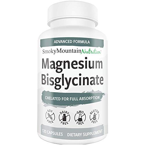 Magnesium Glycinate Supplements 100% Chelate TRAACSu00ae 200mg (120 Capsules) Maximum Absorption & Bioavailability, Chelated & Buffered - Sleep, Energy, Anxiety, Leg Cramps & Headaches*
