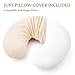 Pro Goleem Muslin Nursing Pillow Cover, 100% Cotton Soft Breathable Feeding Pillow Slipcover for Breastfeeding Moms, Fits Standard Infant Nursing Pillow, for Boys and Girls, 2 Pack (Brown＆Beige)