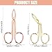 4Pcs Eyebrow Tweezers Scissors Handle Set, Flat Straight Tip Hair Plucker and Facial Hair Remover Portable Beauty Tools Stainless Steel Eyebrow Tweezers for Men and Women (Silver/Black/Gold/Rose Gold)