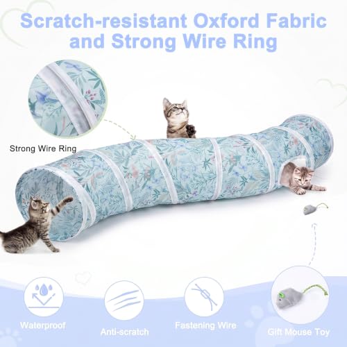 Image of Glittme S-Shape Cat Tunnel, Foldable Cat Tunnels for Indoor Cats