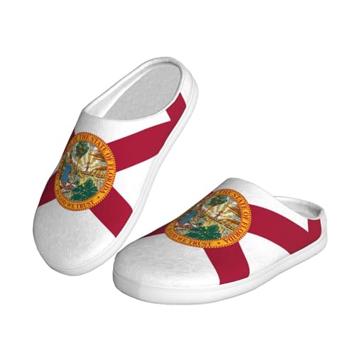 Cozy Flag of Florida print Slippers Indoor and Outdoor Fuzzy House Shoes Anti-Skid Sole Gifts for Women Indoor Scuff2