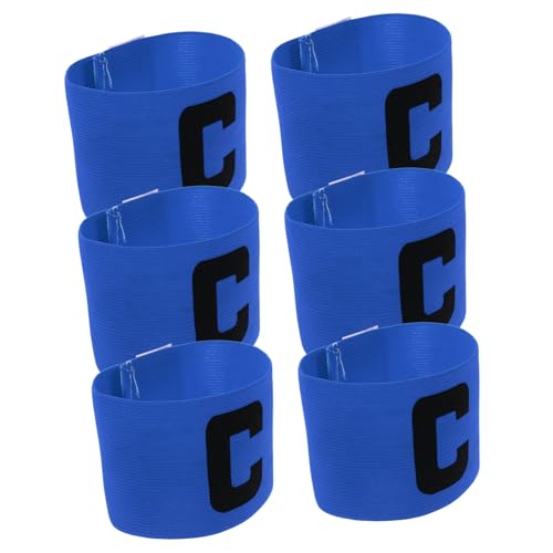INOOMP 6pcs Soccer Ball Football Team Armbands Team Leaders Arm Sign Practical Soccer Armbands Professional Football Armbands Wear-resistant Armbands Leader Band Adjustable Utensils Nylon