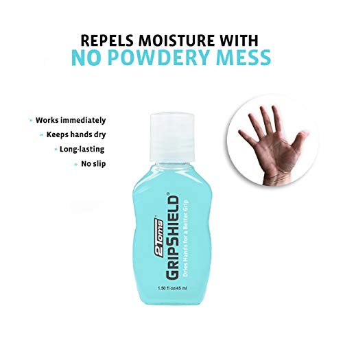 2Toms GripShield, Grip Enhancer That Keeps Hands Dry, 1.50 Ounce, 3 Bottle Pack