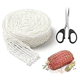 FAREASTSHOP Malla Elástica para Carne, Red de Carnicero para Carne Rellena, Asado, Ahumados o Redondo de Ternera, Fabricado en Poliéster, Blanco, Aprox. 5 m de Largo, 1 ud