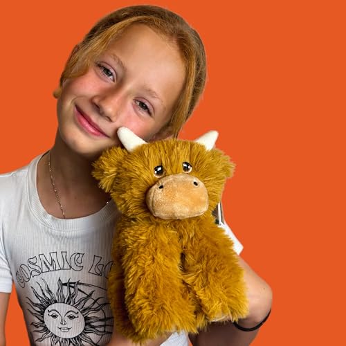 Deluxe Paws Plush Cuddly Soft Eco Toys 100% Recycled (Highland Cow), Brown, 25 cm - Image 2