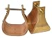 Showman Polished Brass Covered Wood Stirrups w/ 5