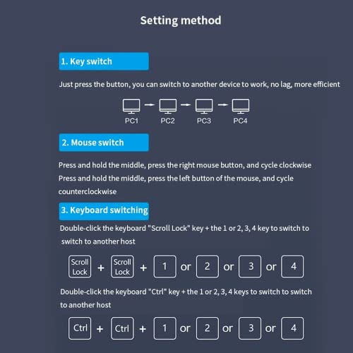 Switch KVM USB 8 ports pour synchronisation clavier souris noir