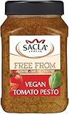Sacla Vegan Tomato Pesto - Free From Dairy, Wheat and Gluten, Perfect with Pasta, Stuffed Tomatoes and Chickpea Salad - Made with Tomatoes, Nuts and Fragrant Basil - 950g (Pack of 1)