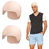 Glatzenkappe, 2 Stück Set für Cosplay und Halloween, Hautfarbene Glatzkappe mit Anpassbarer Passform, Latex Kopfhaut für Theateraufführungen und Kostümpartys